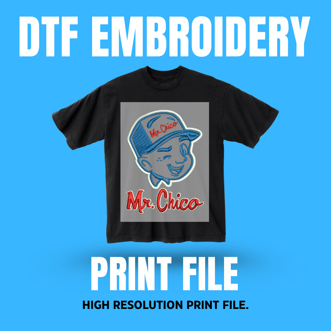 DTF Embroidery Print File.